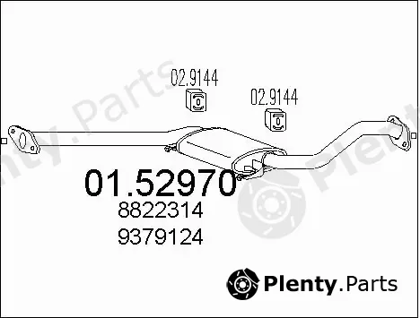 MTS 01.52970 — Centre Muffler