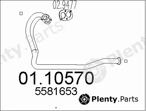 MTS 01.10570 — Exhaust Pipe