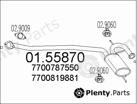 MTS 01.55870 — Centre Muffler