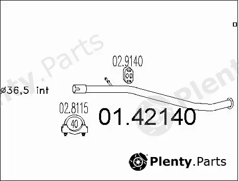 MTS 01.42140 — Exhaust Pipe
