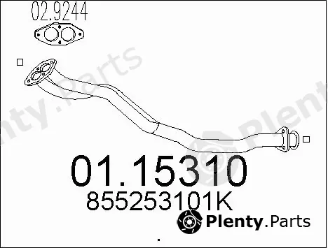 MTS 01.15310 — Exhaust Pipe