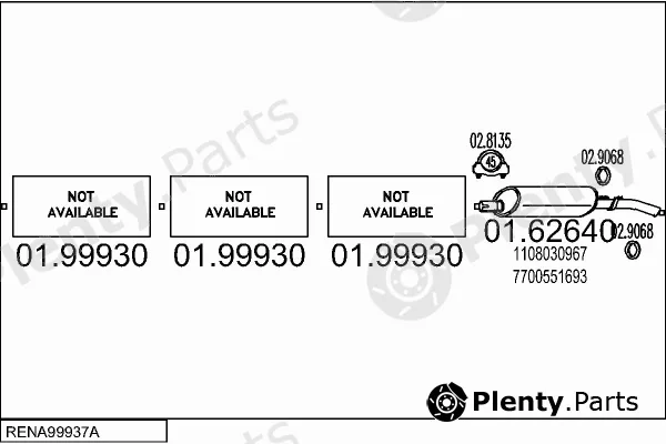 MTS RENA99937A007411 — Exhaust System