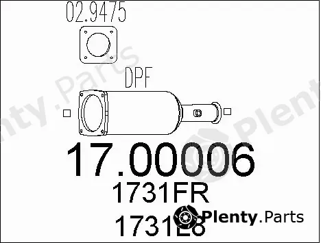MTS 17.00006 — Soot/Particulate Filter, exhaust system
