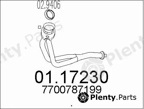MTS 01.17230 — Exhaust Pipe