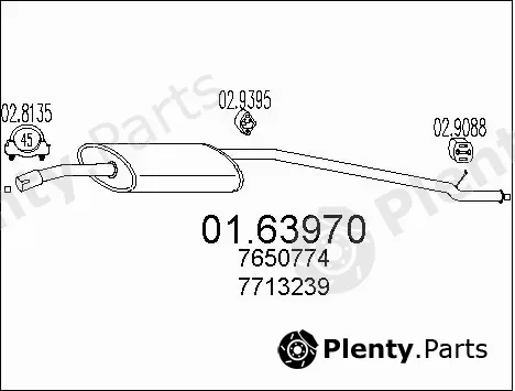 MTS 01.63970 — Rear Muffler