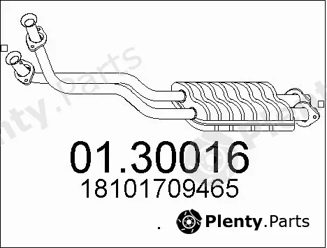 MTS 01.30016 — Front Muffler