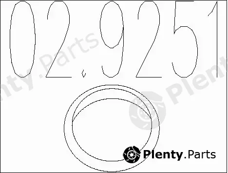 MTS 02.9251 — Gasket, exhaust pipe