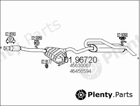 MTS 01.96720 — Rear Muffler