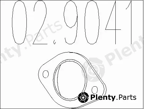 MTS 02.9041 — Gasket, exhaust pipe