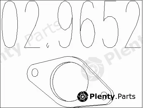 MTS 02.9652 — Gasket, exhaust pipe