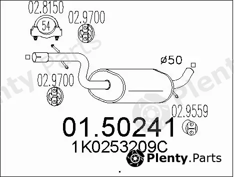 MTS 01.50241 — Centre Muffler