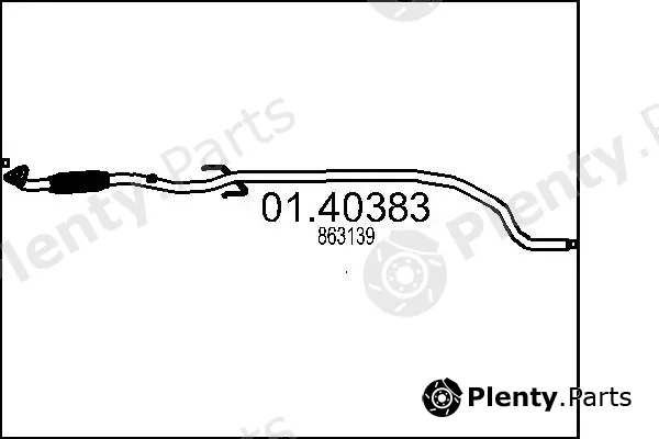 MTS 01.40383 — Exhaust Pipe