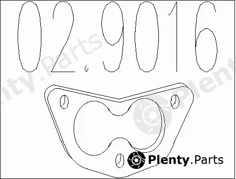 MTS 02.9016 — Gasket, exhaust pipe