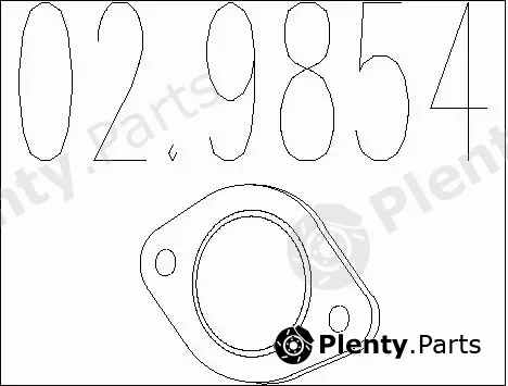 MTS 02.9854 — Gasket, exhaust pipe