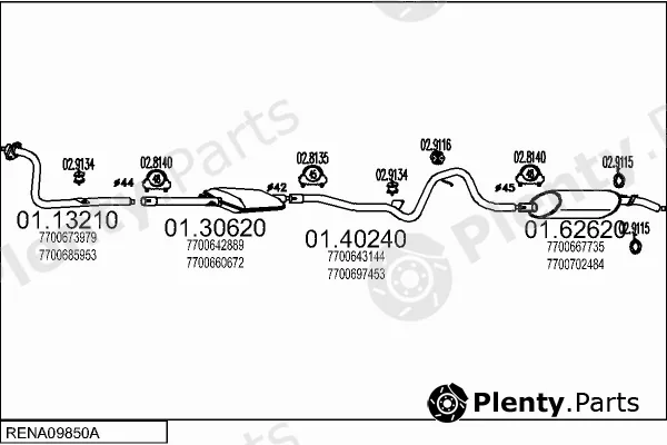 MTS RENA09850A002039 — Exhaust System