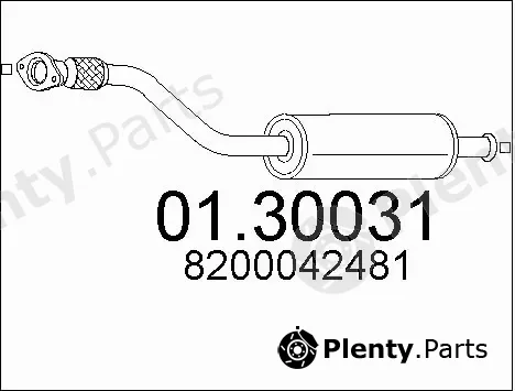 MTS 01.30031 — Front Muffler