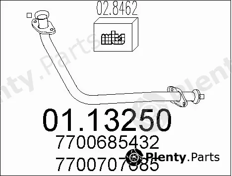 MTS 01.13250 — Exhaust Pipe