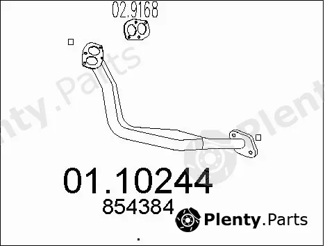 MTS 01.10244 — Exhaust Pipe