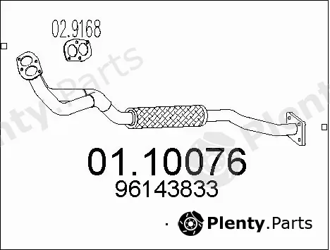 MTS 01.10076 — Exhaust Pipe