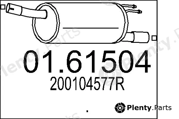 MTS 01.61504 — Rear Muffler