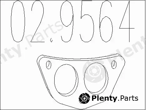 MTS 02.9564 — Gasket, exhaust pipe