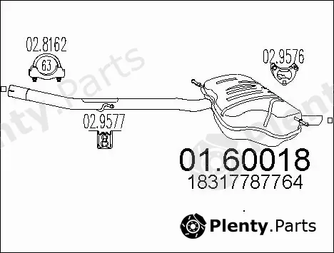 MTS 01.60018 — Rear Muffler