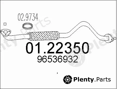 MTS 01.22350 — Exhaust Pipe