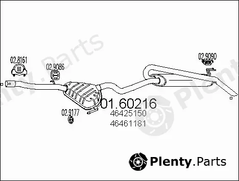 MTS 01.60216 — Rear Muffler