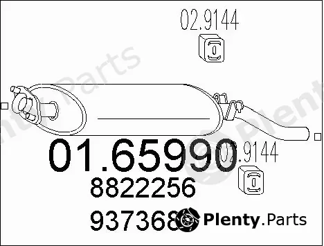 MTS 01.65990 — Rear Muffler