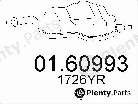 MTS 01.60993 — Rear Muffler