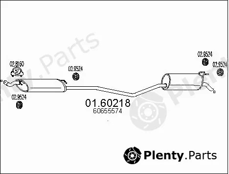 MTS 01.60218 — Rear Muffler