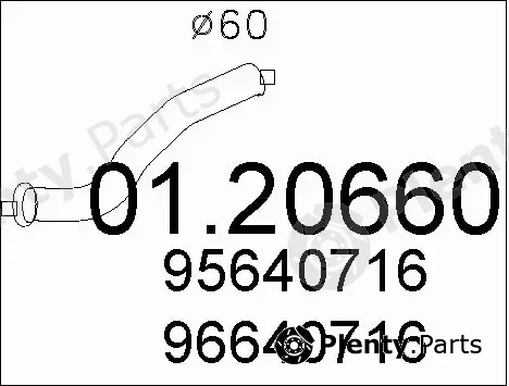 MTS 01.20660 — Exhaust Pipe