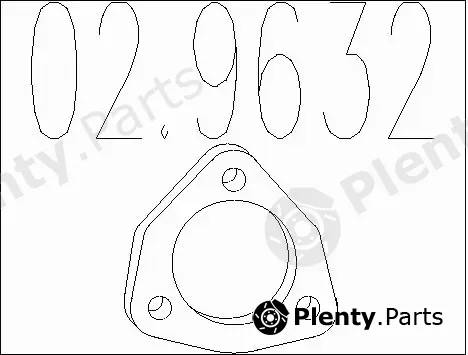 MTS 02.9632 — Gasket, exhaust pipe