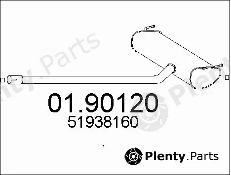 MTS 01.90120 — Rear Muffler