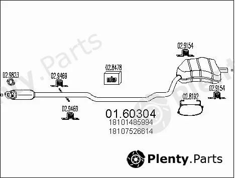 MTS 01.60304 — Rear Muffler