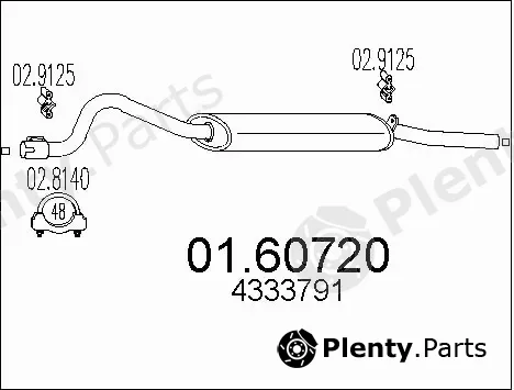MTS 01.60720 — Rear Muffler