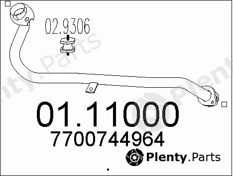 MTS 01.11000 — Exhaust Pipe