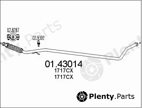 MTS 01.43014 — Exhaust Pipe