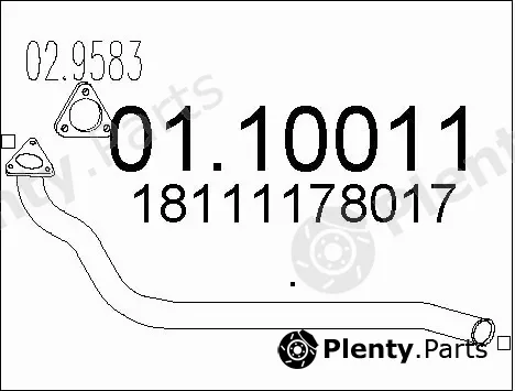 MTS 01.10011 — Exhaust Pipe