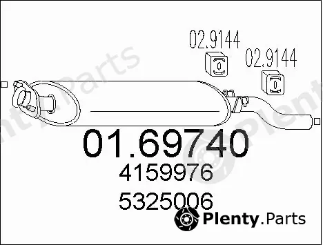 MTS 01.69740 — Rear Muffler