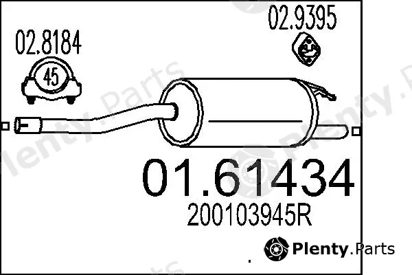 MTS 01.61434 — Centre Muffler