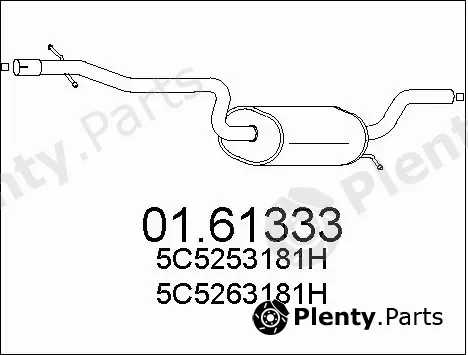MTS 01.61333 — Rear Muffler