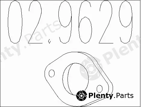 MTS 02.9629 — Gasket, exhaust pipe
