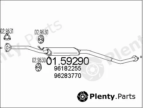 MTS 01.59290 — Centre Muffler