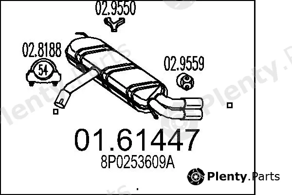 MTS 01.61447 — Rear Muffler