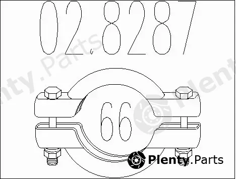 MTS 02.8287 — Pipe Connector, exhaust system