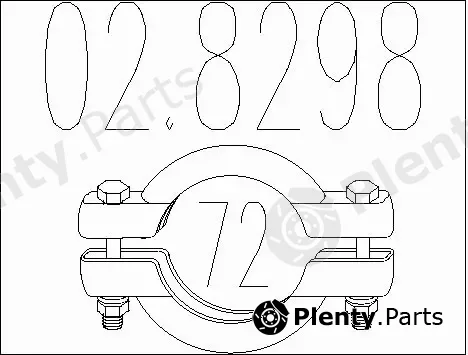 MTS 02.8298 — Pipe Connector, exhaust system
