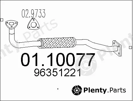 MTS 01.10077 — Exhaust Pipe