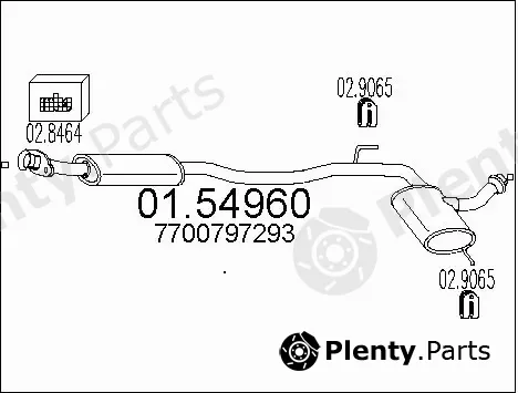 MTS 01.54960 — Centre Muffler
