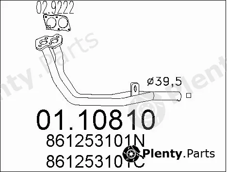 MTS 01.10810 — Exhaust Pipe